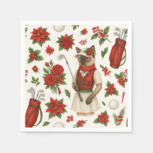 Golfer-jultema med golfutrustning