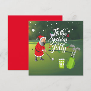 Golfer Jultomten golfing boll som snodde jul