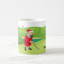 Golfer Jultomten golfing under jul Kaffemugg