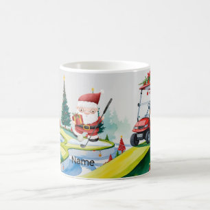 Golfer Jultomten golfing under jul Kaffemugg