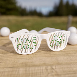 Golfer Kärlek Golf White Retro Sunglass Solglasögon