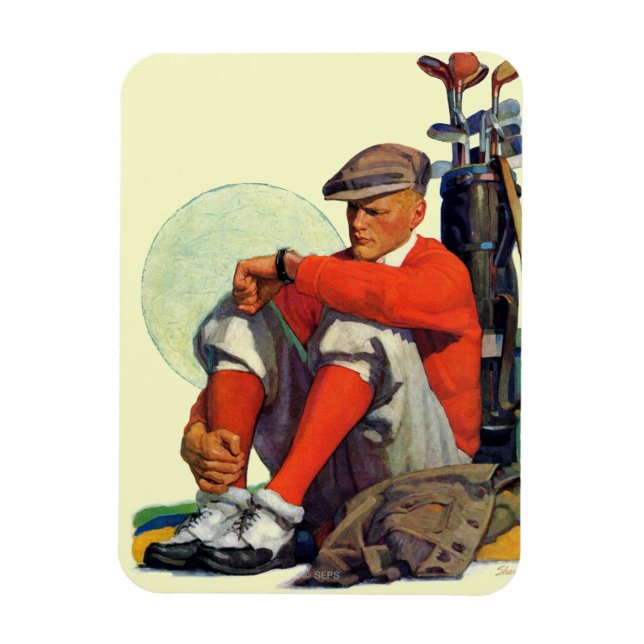 Golfer Kept Väntar Magnet (Vertikal)