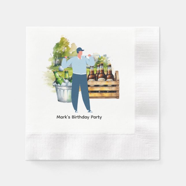 Golfer Låt oss Par Tee för Party Pappersservett (Framsidan)