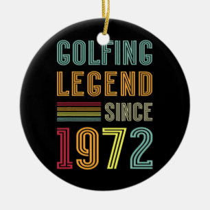 Golfer Legend 1972 50 Birthday Golf 50 Years Julgransprydnad Keramik