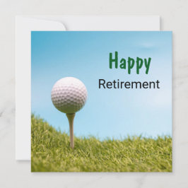 Golfer Lycklig Pension med golf boll på avsked
