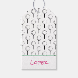 Golfer NAMN Tee Golf Boll Sports Roligt Presentetikett