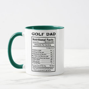 Golfer Nutritional Facts Puns Memes Funny Golf Pap Mugg