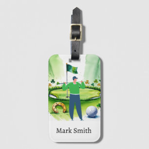 GOLFER på Golf Course St. Patrick's Day Bagagebricka