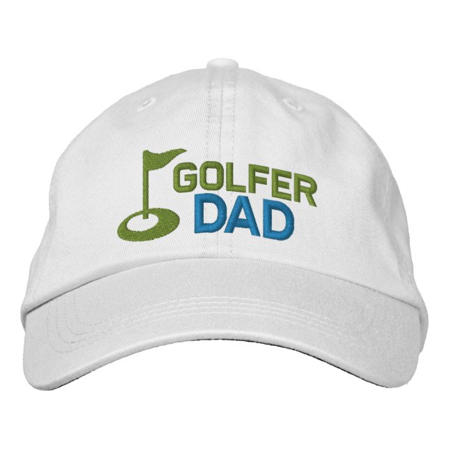 Golfer Pappa Broderad Keps (Framsida)