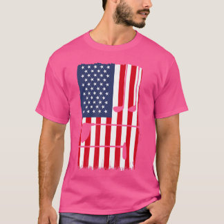 Golfer Patriotic American Flagga Golfing Förenta s T Shirt