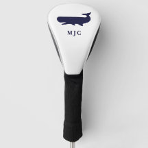 Golfer Personlig Monogram Nautical Navy Blue