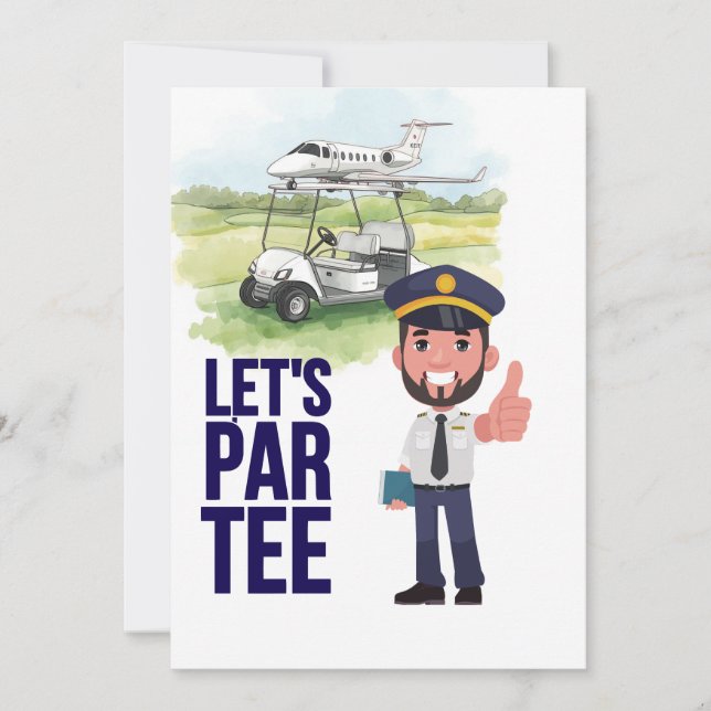 GOLFER Pilot Aviation Industry Golfer  Inbjudningar (Framsida)