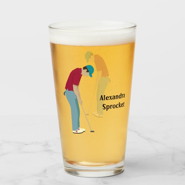 Golfer Pining Glaskopp (Framsida fylld)