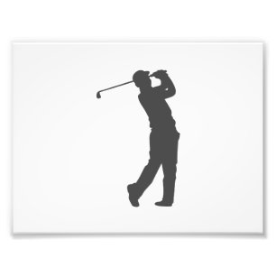 Golfer player silhouette fototryck