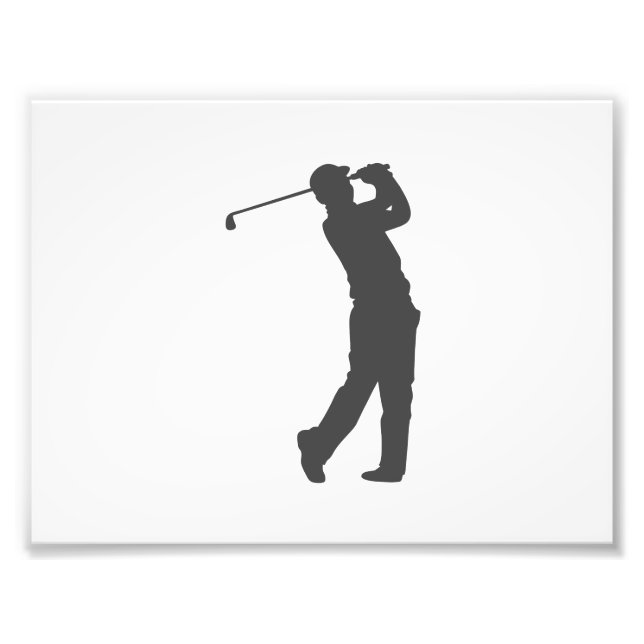 Golfer player silhouette fototryck (Framsidan)