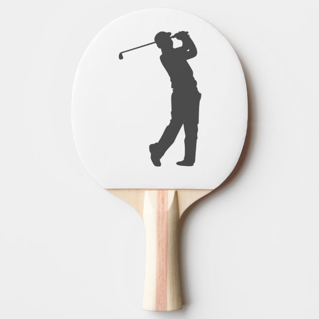 Golfer player silhouette pingisracket (Framsidan)