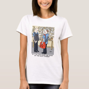 Golfer Postman Kärlek Golf Tecknad T Shirt