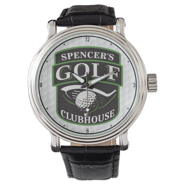 Golfer Pro Golf Player Klubb Clubhouse-Personlig Armbandsur (Framsida)