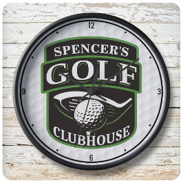 Golfer Pro Golf Player Klubb Clubhouse-Personlig Stor Klocka
