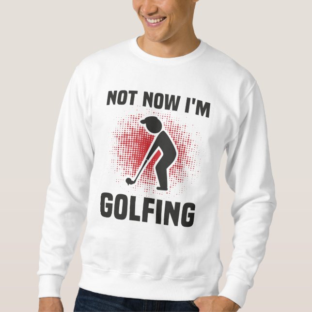 Golfer Quote Funny Lång Ärmad Tröja (Framsida)