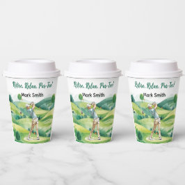 Golfer retirement par tee party golfing on course