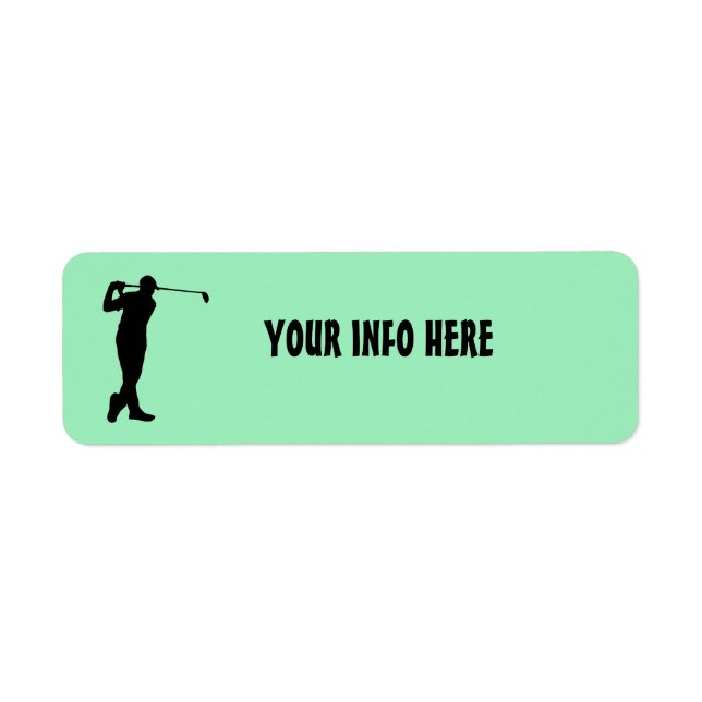 GOLFER RETURETIKETTERS RETURADRESS ETIKETT (Framsidan)