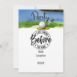 Golfer:s sista session före Bachelor-partiet i rin Inbjudningar