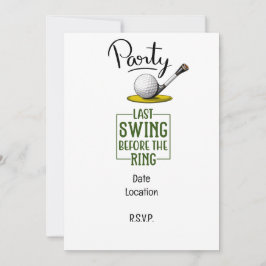 Golfer:s sista session före Bachelor-partiet i rin Inbjudningar