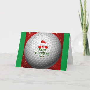 Golfer Santa, God jul hälsning Kort
