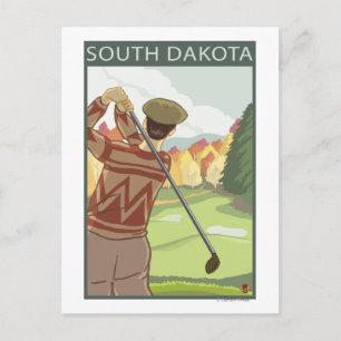 Golfer SceneSouth Dakota Vykort
