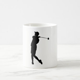 Golfer Silhouette Kaffemugg
