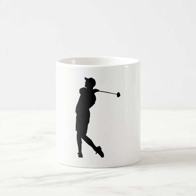 Golfer Silhouette Kaffemugg (Center)