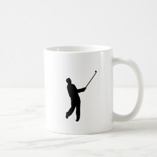 Golfer silhouette kaffemugg