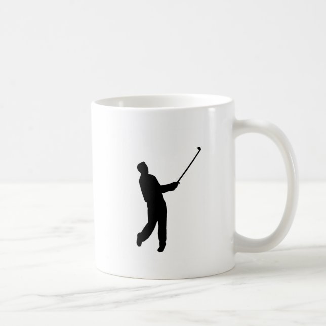 Golfer silhouette kaffemugg (Höger)
