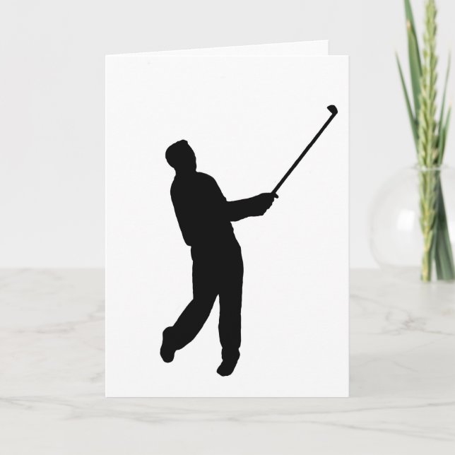 Golfer silhouette kort (Framsida)