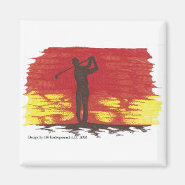 Golfer Silhouette Magnet