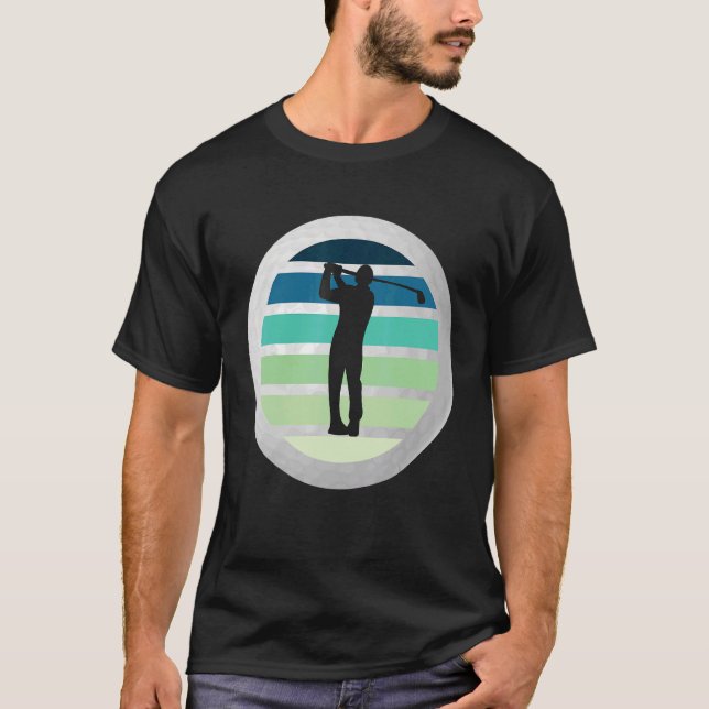 Golfer Silhouette T Shirt (Framsida)