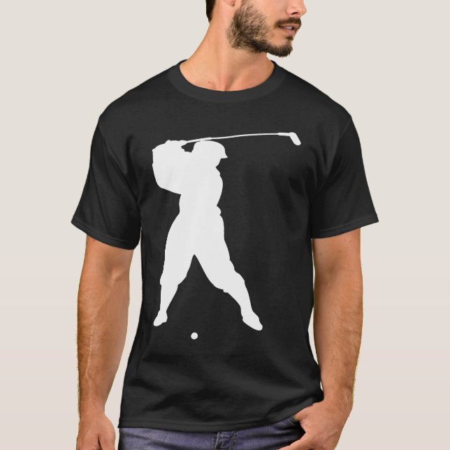 Golfer Silhouette T Shirt (Framsida)
