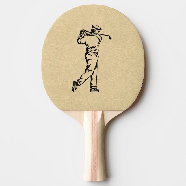 Golfer Sport Design Leather-utseende Pingisracket (Framsidan)
