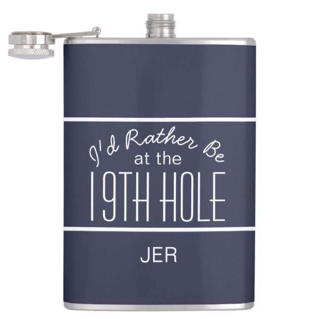 Golfer Sport Golf Course Quote Classic Roligt Blue Fickplunta (Öppnad)