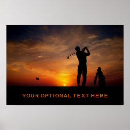 Golfer Sunset anpassningsbar poster
