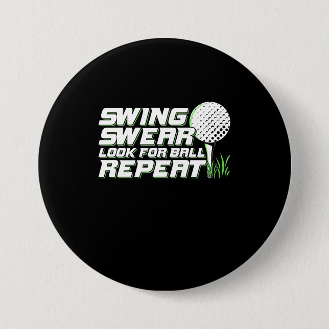 Golfer Swing Sweat leta efter Boll Knapp (Framsida)