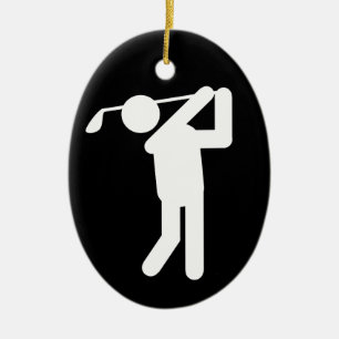 Golfer Symbol-jul Julgransprydnad Keramik