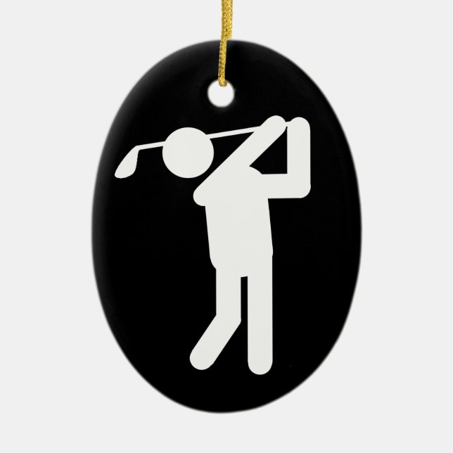 Golfer Symbol-jul Julgransprydnad Keramik (Framsidan)