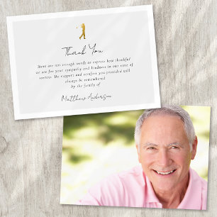 Golfer Sympathy Funeral Photo Tack Kort
