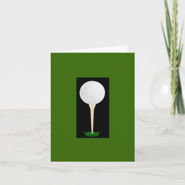 Golfer Tag Birthday Card Kort (Framsida)