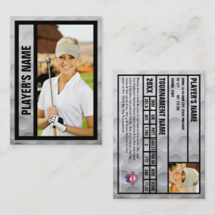 Golfer Trading Card Tournament Souvenir Svart