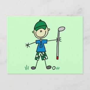 Golfer Tshirts och Gifts Vykort