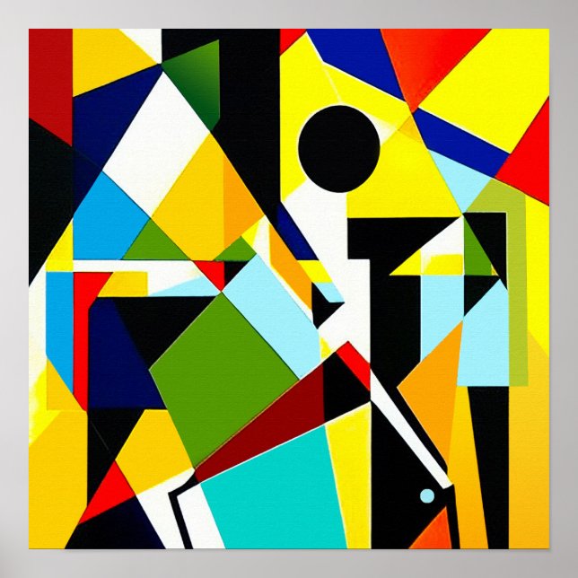 Golfer - Utskrift av arbetsytekonst Poster (Framsidan)