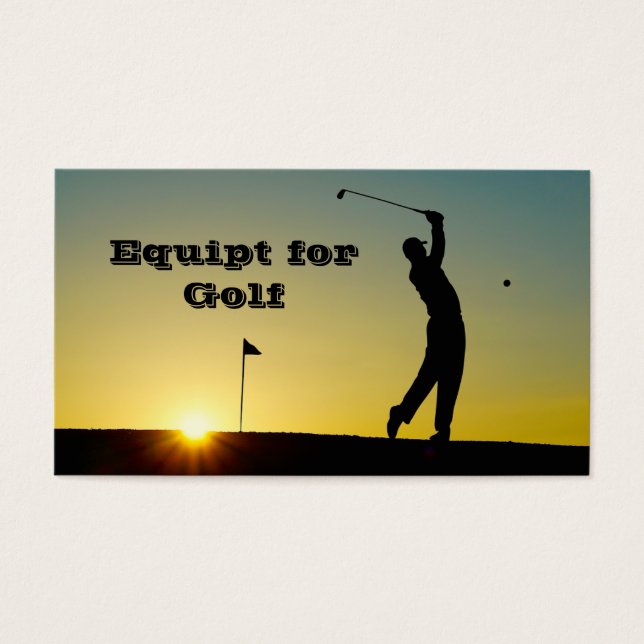 Golfer vid Sunset Visitkort (Framsidan)